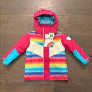 Hatley girls pink warm ski jacket 3T NWT retail $185 w tx